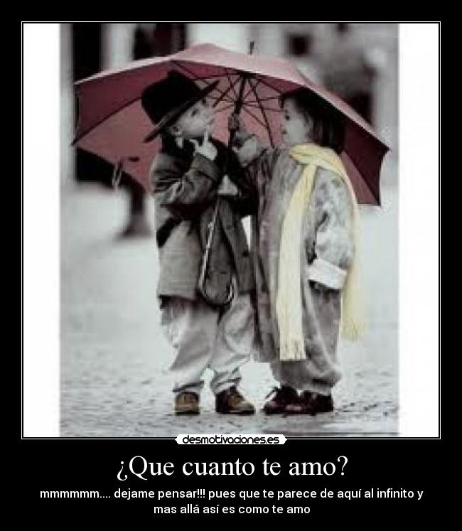 ¿Que cuanto te amo? -