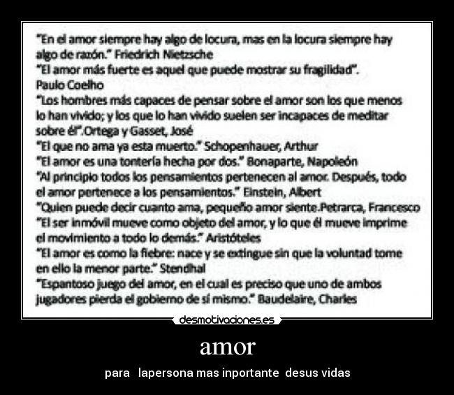 amor - para lapersona mas inportante desus vidas
