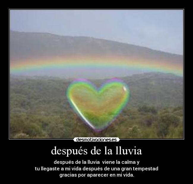 después de la lluvia -