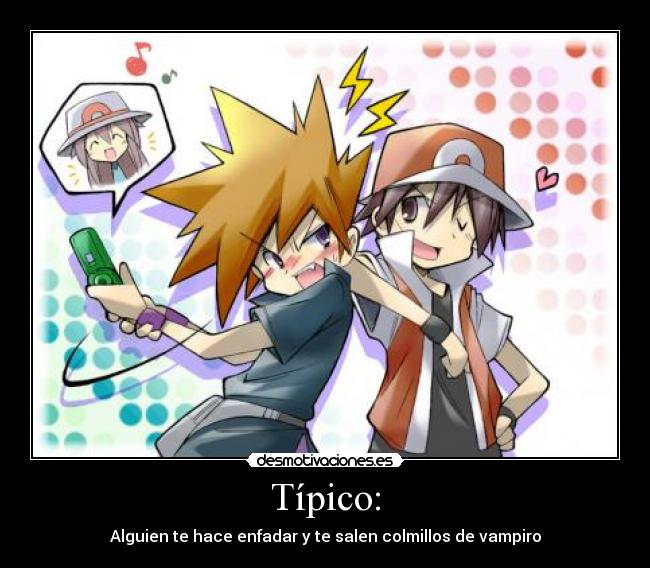 carteles pokemon red blue llamando green manga anime colmillos vampiro pokespe oldrivalshipping desmotivaciones