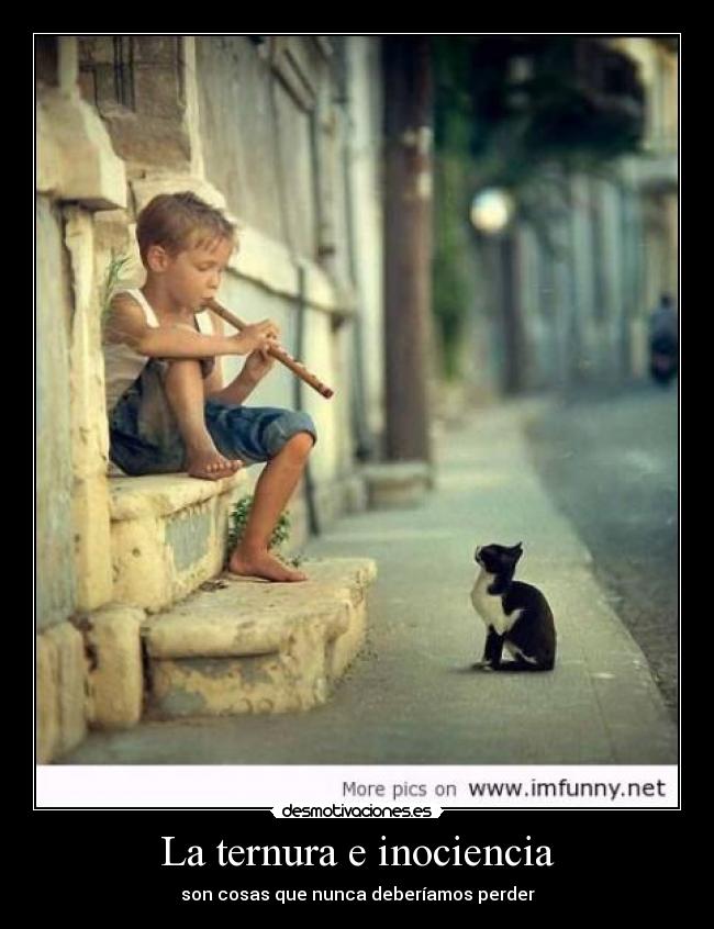 La ternura e inociencia - son cosas que nunca deberíamos perder