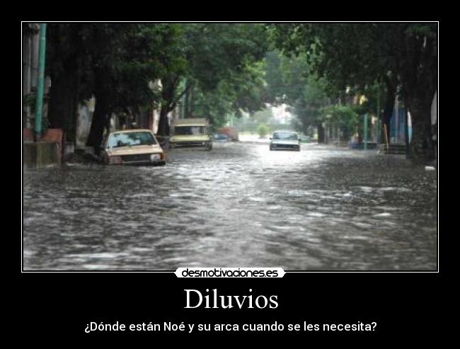 Diluvios - ¿Dónde están Noé y su arca cuando se les necesita?