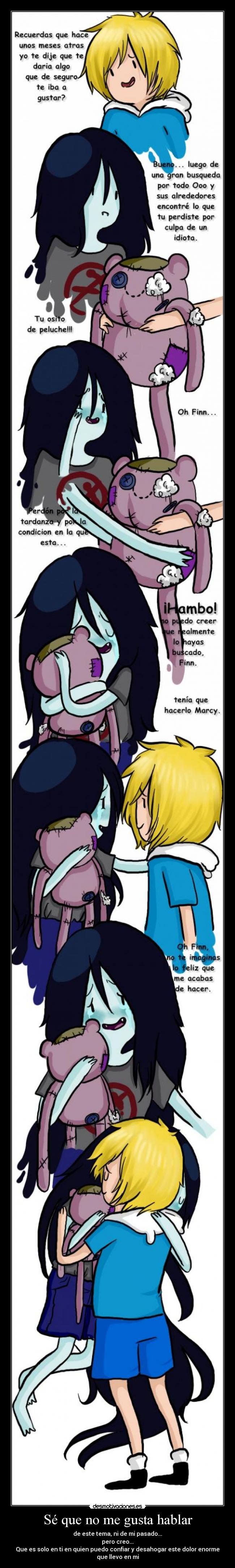 Sé que no me gusta hablar -