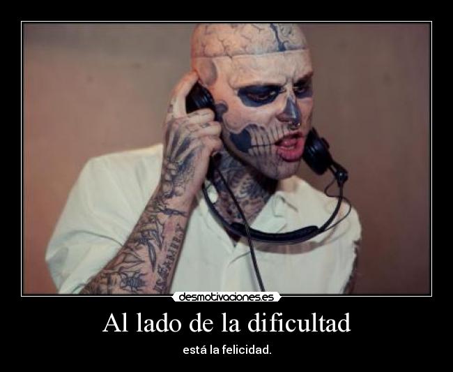 Al lado de la dificultad -