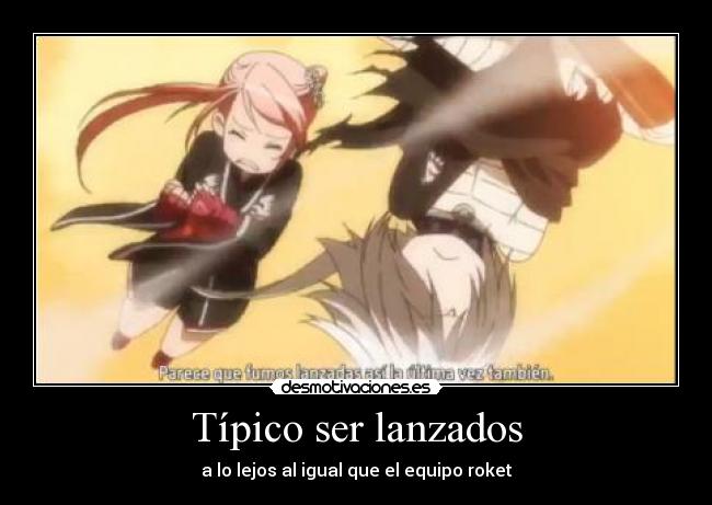 Típico ser lanzados - a lo lejos al igual que el equipo roket