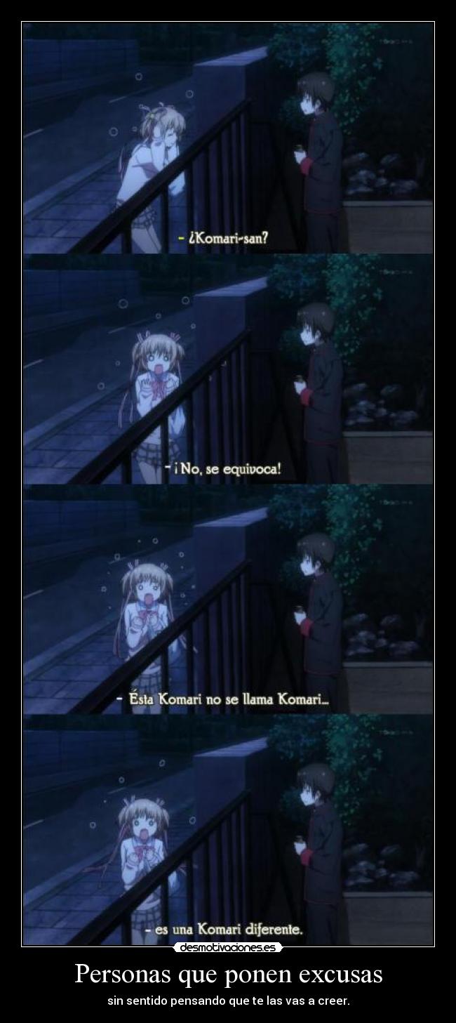 Personas que ponen excusas - 