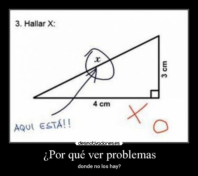 ¿Por qué ver problemas - donde no los hay?
