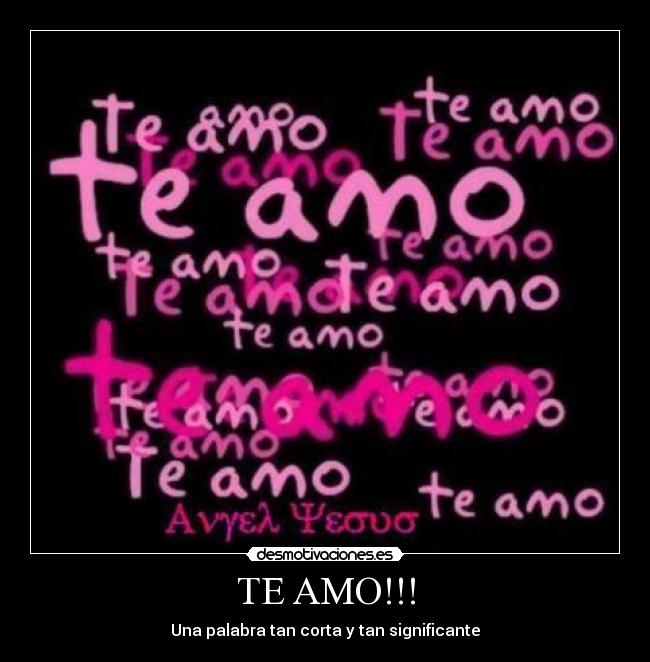 TE AMO!!! -