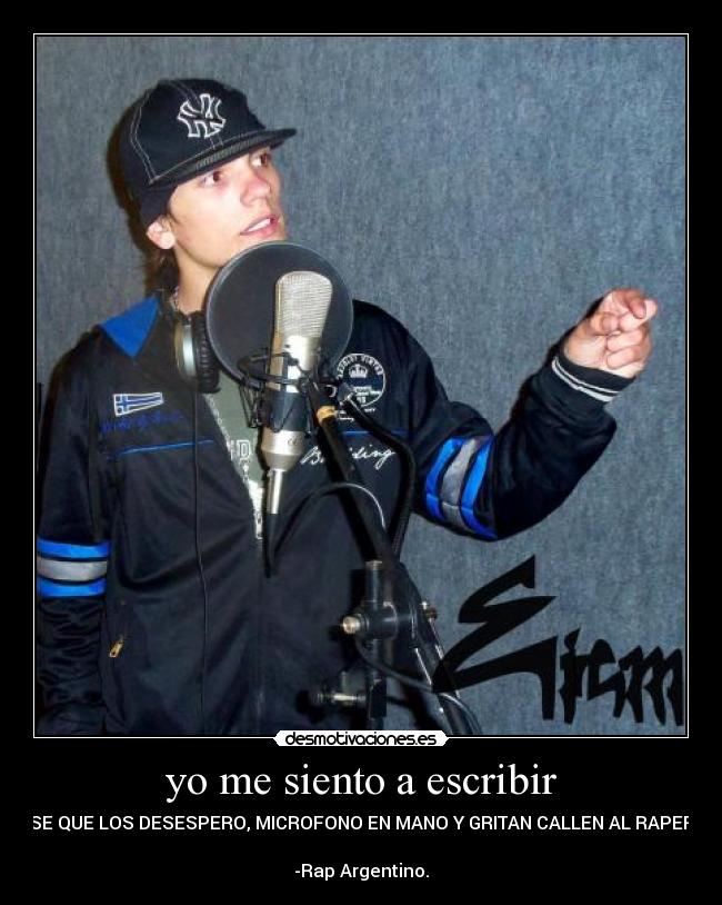 yo me siento a escribir -