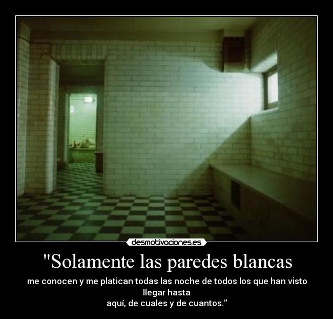 Solamente las paredes blancas -