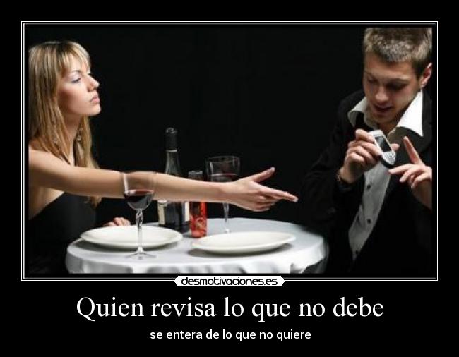 Quien revisa lo que no debe -