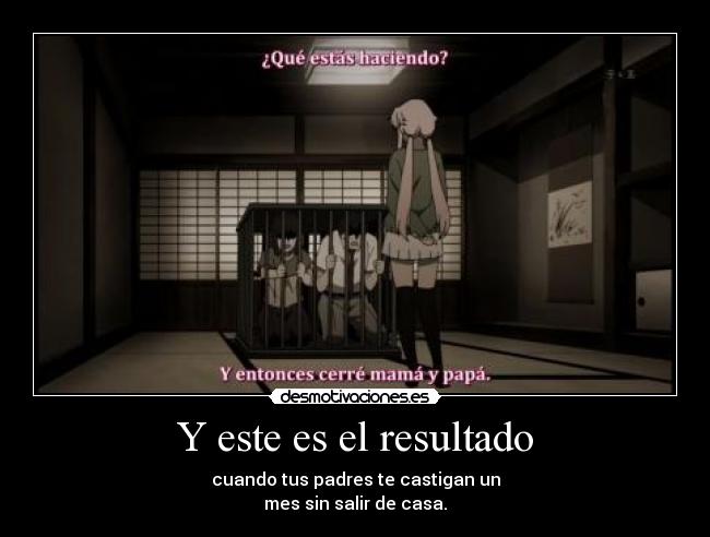 carteles mirai nikki los mata sin querer queriendo mirenrla sabran desmotivaciones