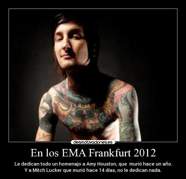 En los EMA Frankfurt 2012 -