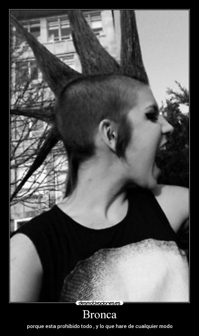 Bronca - porque esta prohibido todo , y lo que hare de cualquier modo