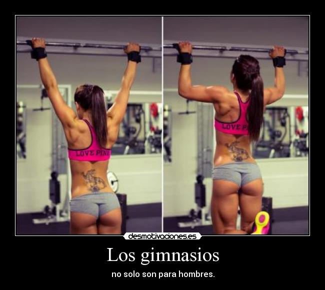 Los gimnasios - no solo son para hombres.