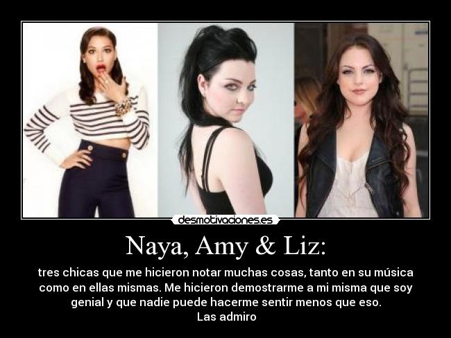 carteles naya rivera amy lee liz gillies desmotivaciones