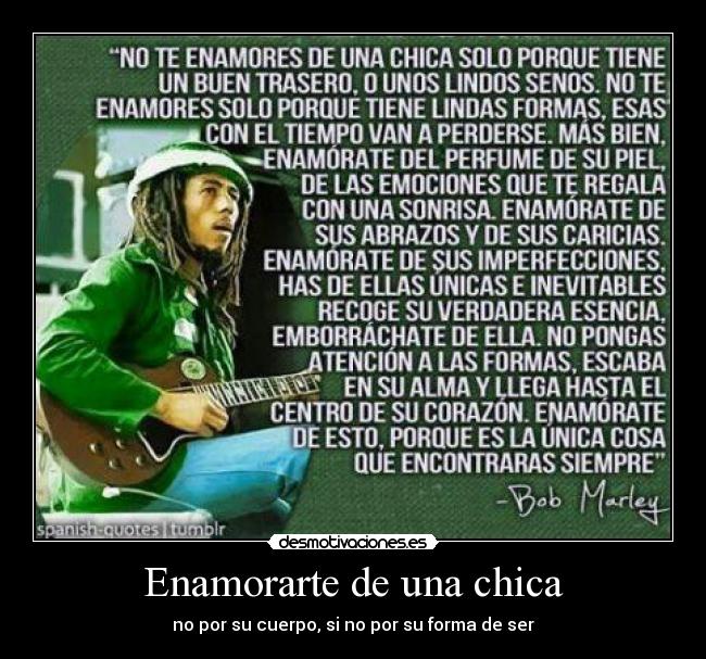 Enamorarte de una chica - no por su cuerpo, si no por su forma de ser