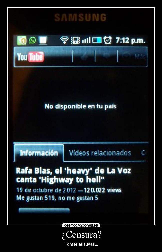 ¿Censura? - Tonterías tuyas...