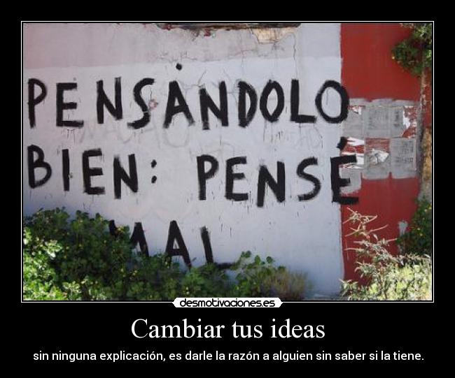 Cambiar tus ideas - 