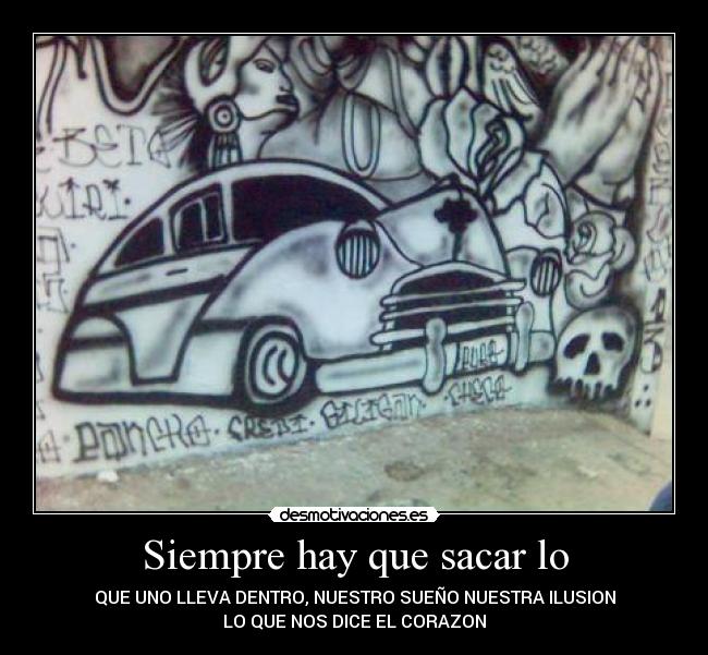 Siempre hay que sacar lo - QUE UNO LLEVA DENTRO, NUESTRO SUEÑO NUESTRA ILUSION
LO QUE NOS DICE EL CORAZON