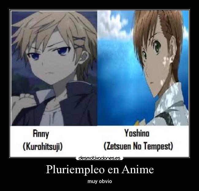 Pluriempleo en Anime - muy obvio