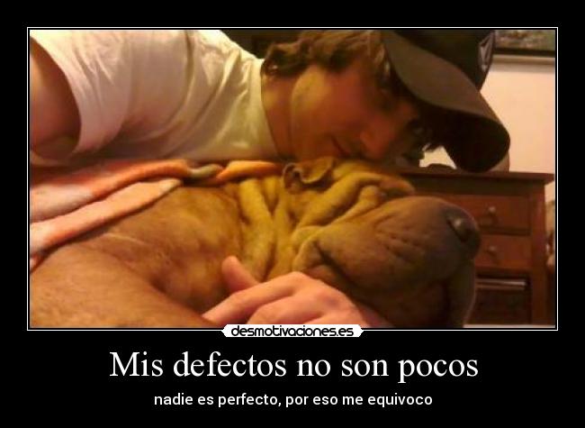 Mis defectos no son pocos - nadie es perfecto, por eso me equivoco
