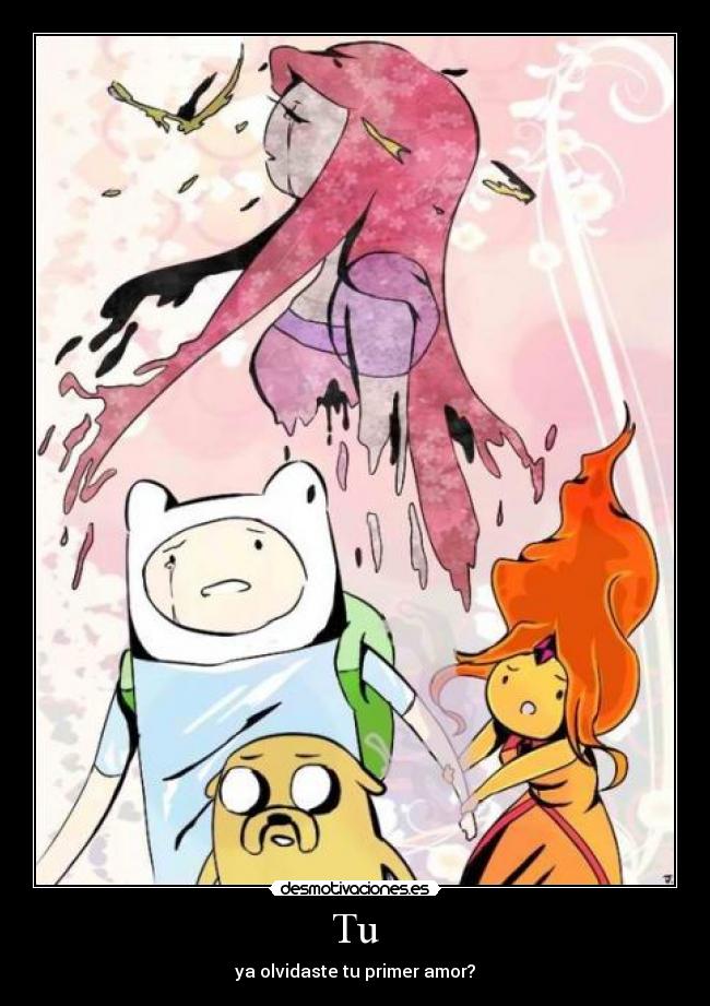 carteles hora aventura aventuras finn jake dulce princesa princesa flama desmotivaciones