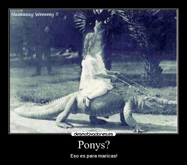 Ponys? - Eso es para maricas!