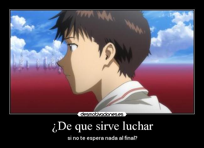 carteles raptorhunters muwigaraklan evangelion shinji desmotivaciones