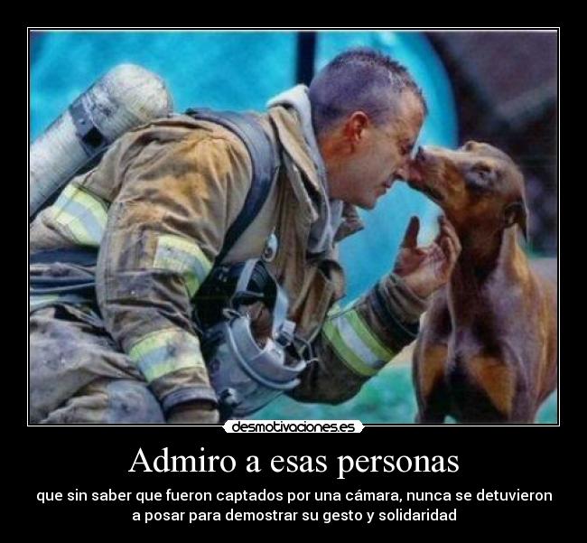 Admiro a esas personas -