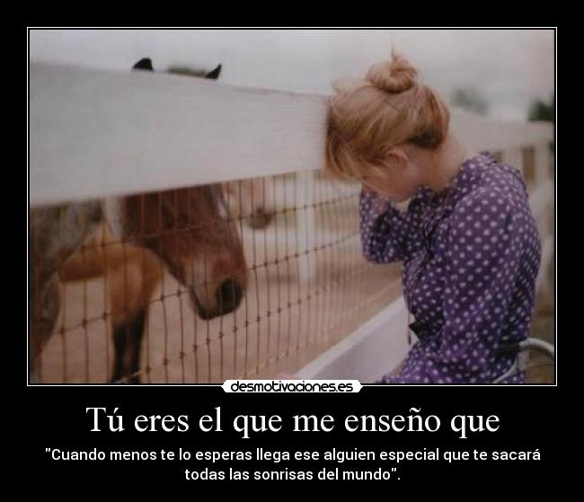 Tú eres el que me enseño que -