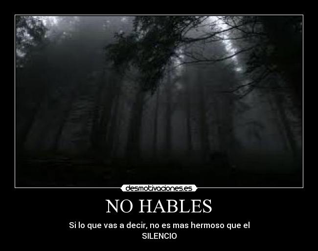 NO HABLES -
