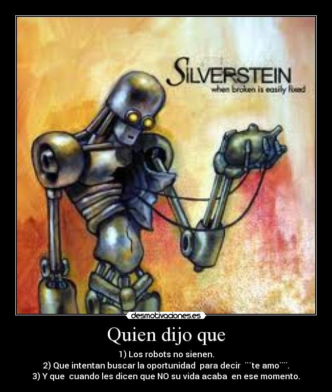 carteles amor robots sentimientos desmotivaciones