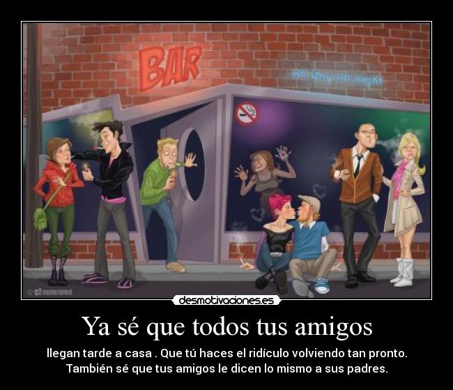 carteles amigos tipico adolescencia desmotivaciones