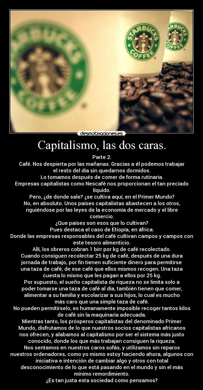 Capitalismo, las dos caras. -