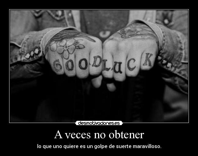 A veces no obtener - 