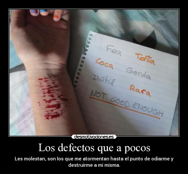 carteles los defectos que pocos desmotivaciones