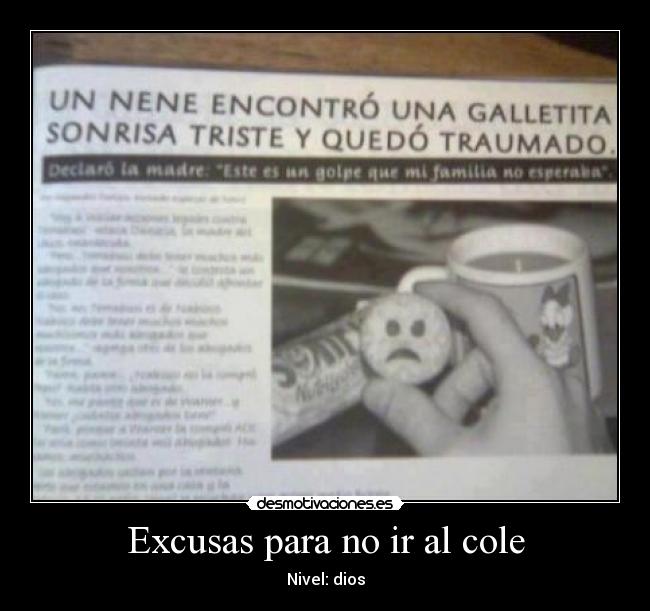 Excusas para no ir al cole -