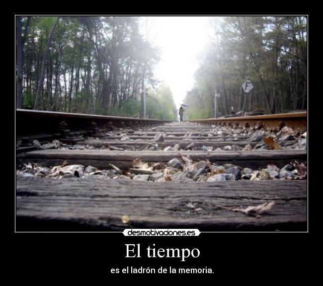 El tiempo - es el ladrón de la memoria.