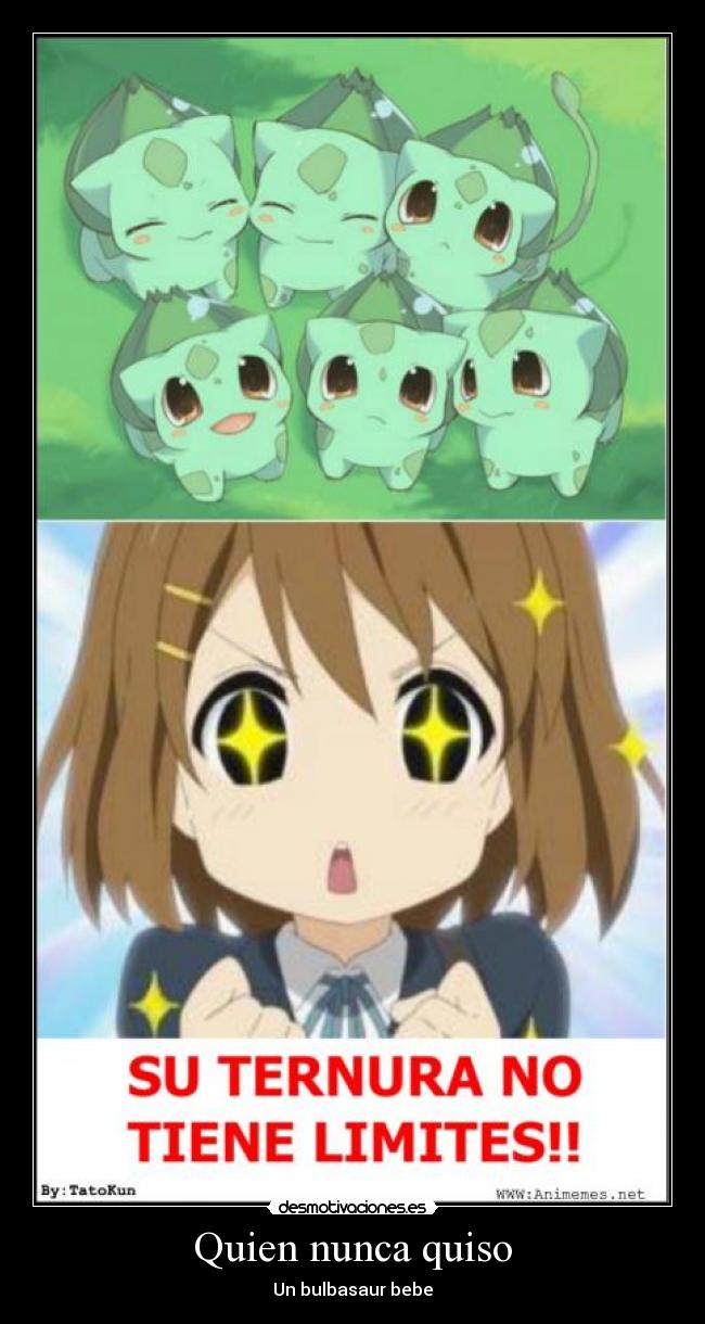 Quien nunca quiso - Un bulbasaur bebe