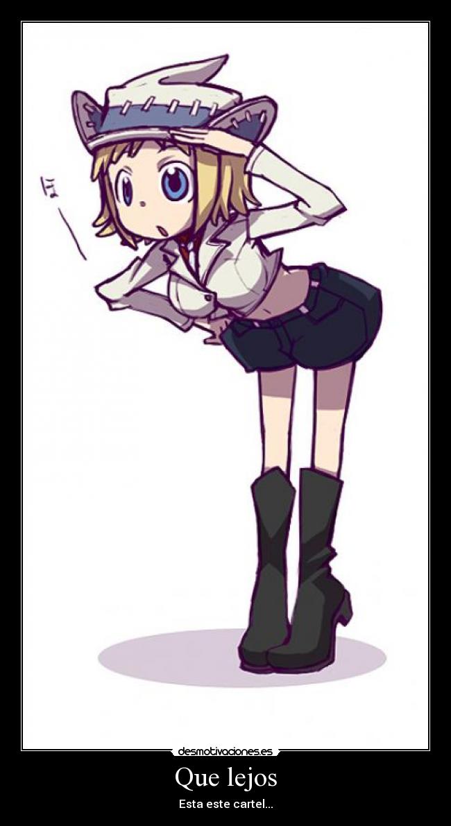 Que lejos - Esta este cartel...