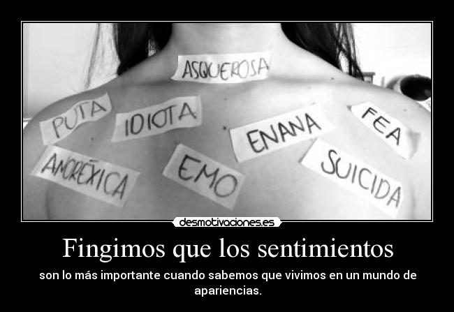 Fingimos que los sentimientos - 