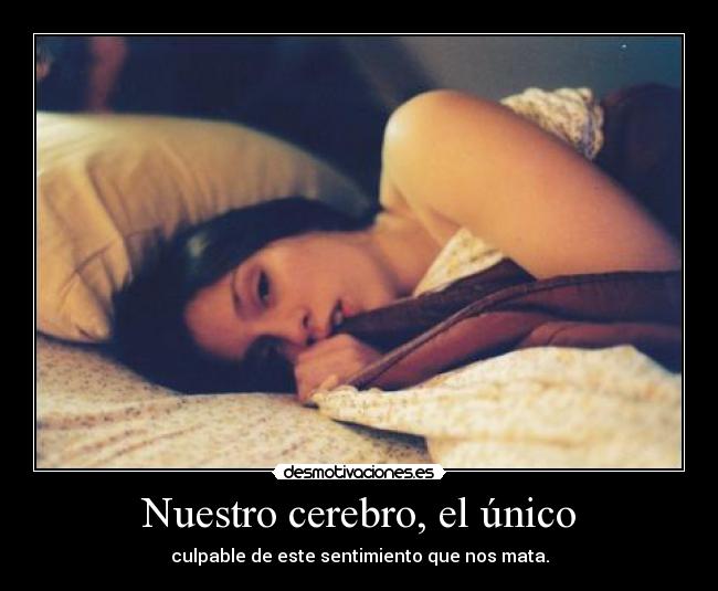Nuestro cerebro, el único - culpable de este sentimiento que nos mata.
