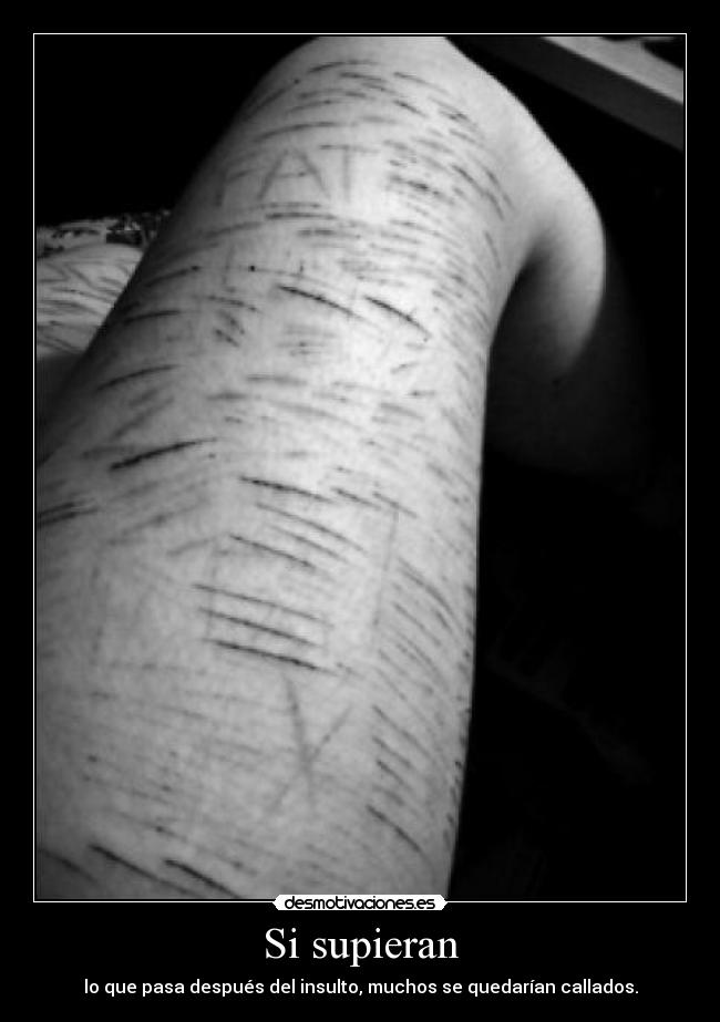 Si supieran - lo que pasa después del insulto, muchos se quedarían callados.