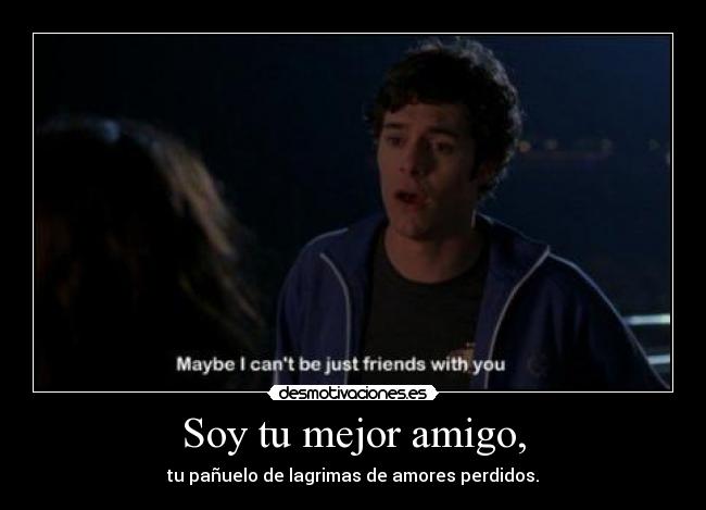 Soy tu mejor amigo, - tu pañuelo de lagrimas de amores perdidos.