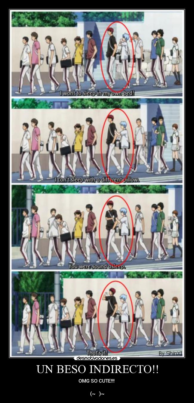 UN BESO INDIRECTO!! -