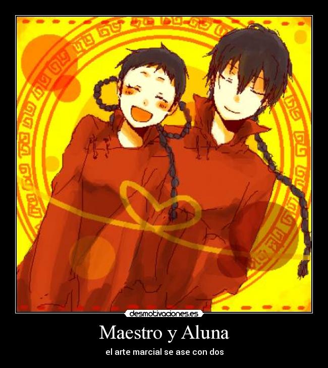 Maestro y Aluna - el arte marcial se ase con dos