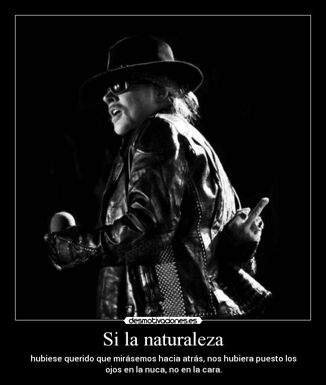 carteles naturaleza clubidiotasdedesmo para feelikealady gagagagaga naaaaa una frase axl rose rock guns rose desmotivaciones