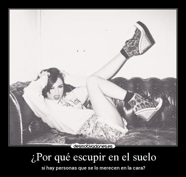 ¿Por qué escupir en el suelo - 