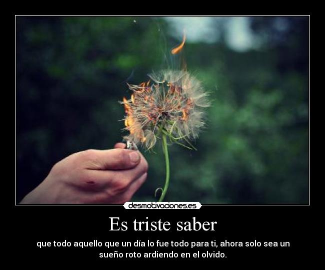 Es triste saber -